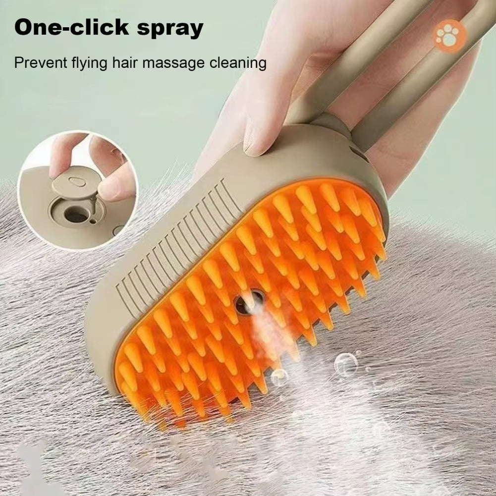 FluffEase™ 4-in-1 Pet Steam Brush – The Ultimate Spa Experience for Your Furry Friend!aming Hair Brush for Dogs Cats