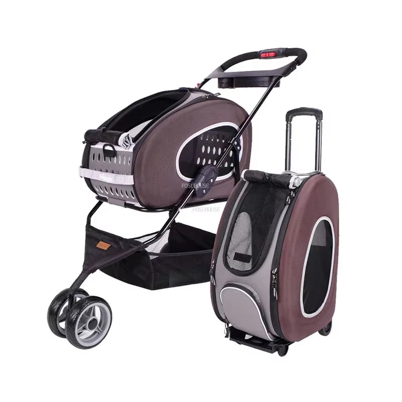 PawPorta 4-in-1 Foldable Pet Stroller – The Stylish Ride for Pets on the Go